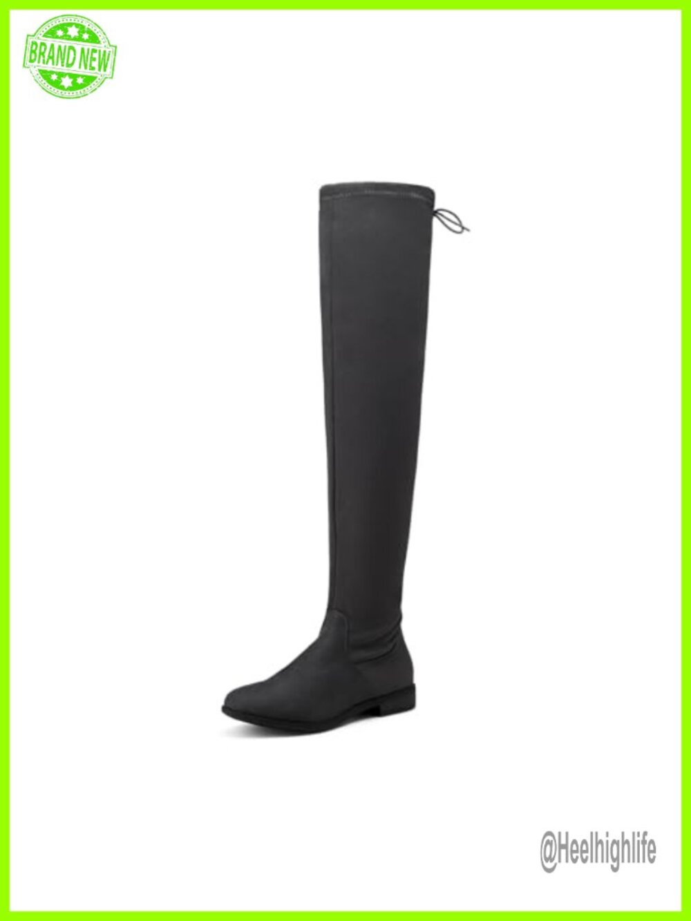 Over the Knee High Riding Boots Faux Suede Pull-On Women's